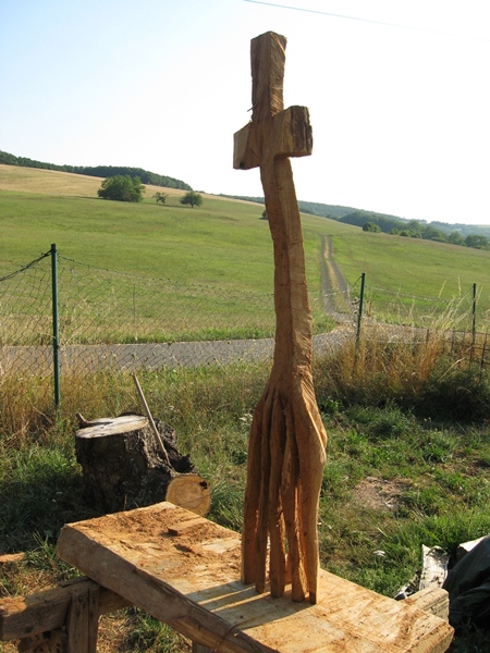 Skulptur in Eichenholz